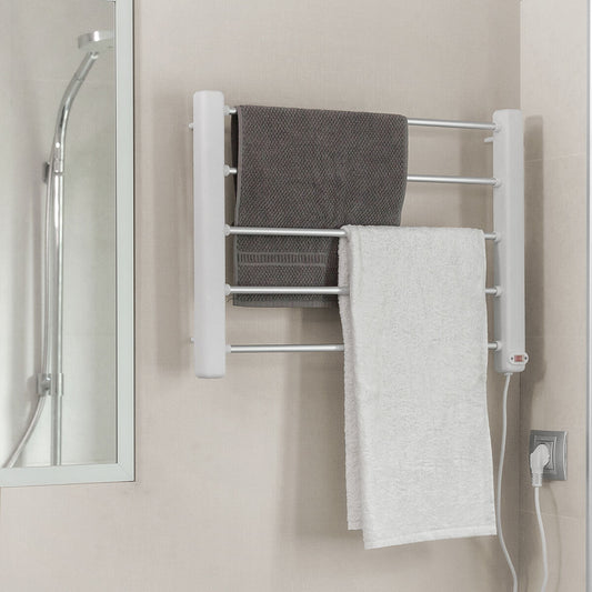 InnovaGoods Electric Towel Rack to Hang on Wall 65W White Grey (5 Bars)