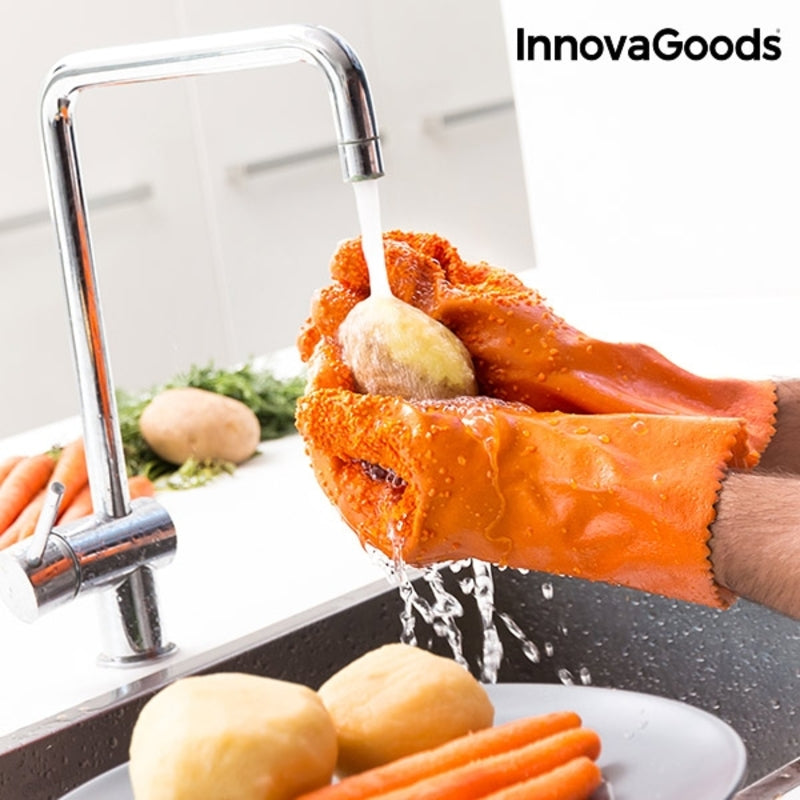 InnovaGoods Vegetable Cleaner Gloves
