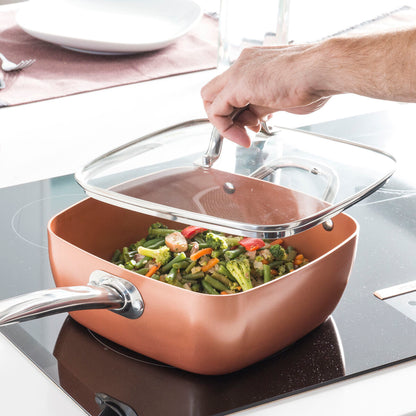 All-Purpose Copper Pan Set 5 in 1 Coppans InnovaGoods 4 Pieces