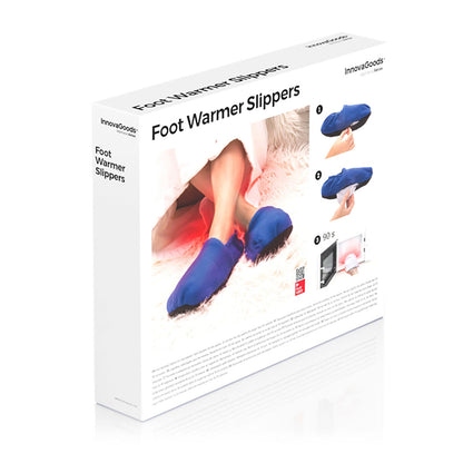 Microwavable Heated Slippers InnovaGoods Blue
