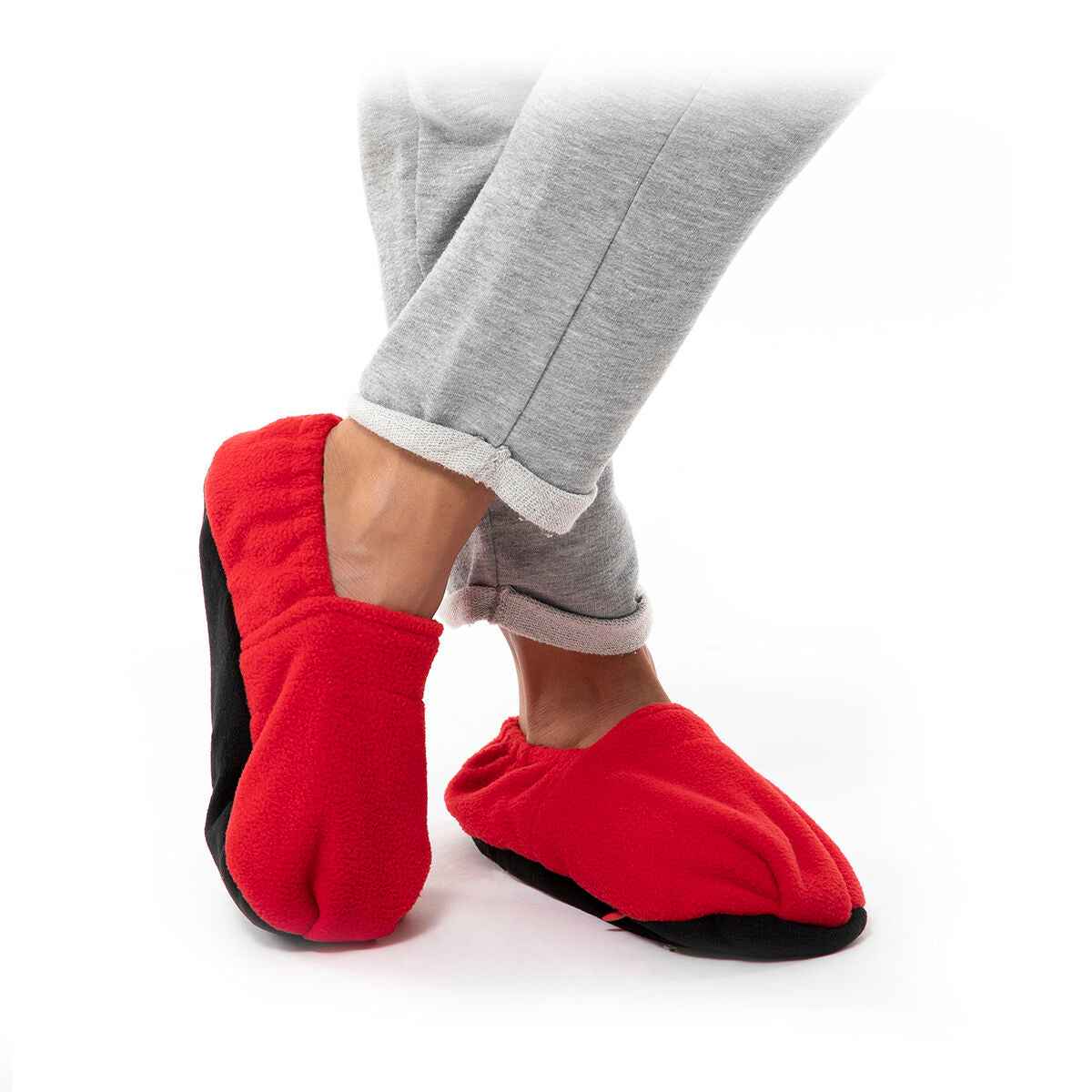 Microwavable Heated Slippers InnovaGoods Red
