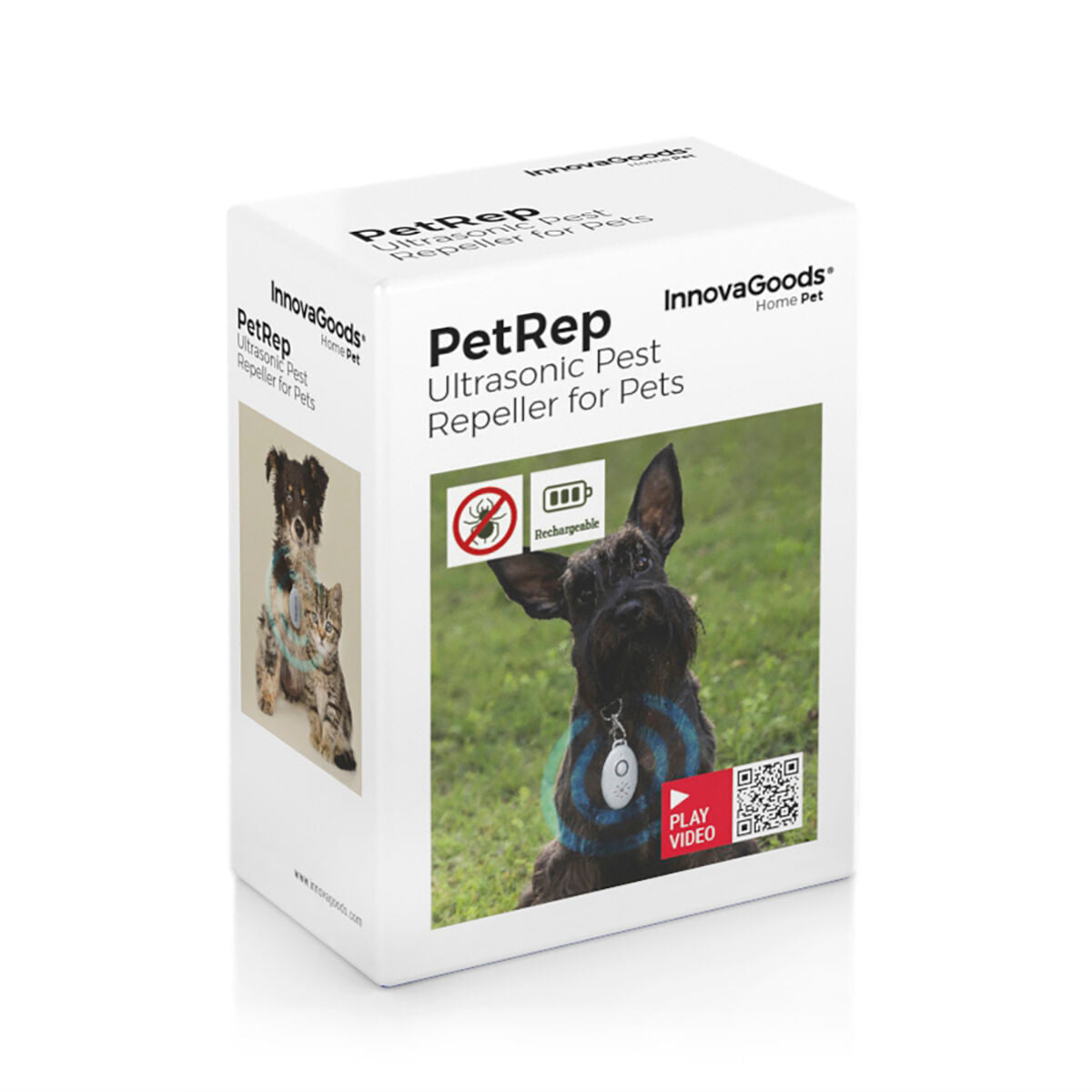 Rechargeable Ultrasound Parasite Repellent for Pets PetRep InnovaGoods