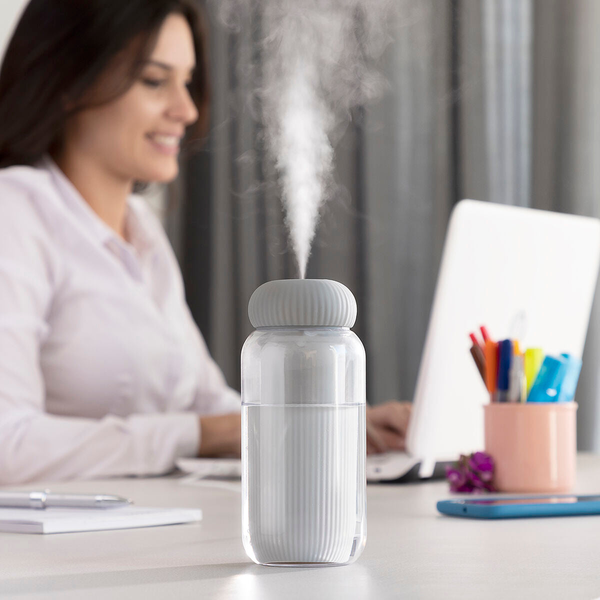 Ultrasonic Humidifier and Aroma Diffuser with LED Stearal InnovaGoods