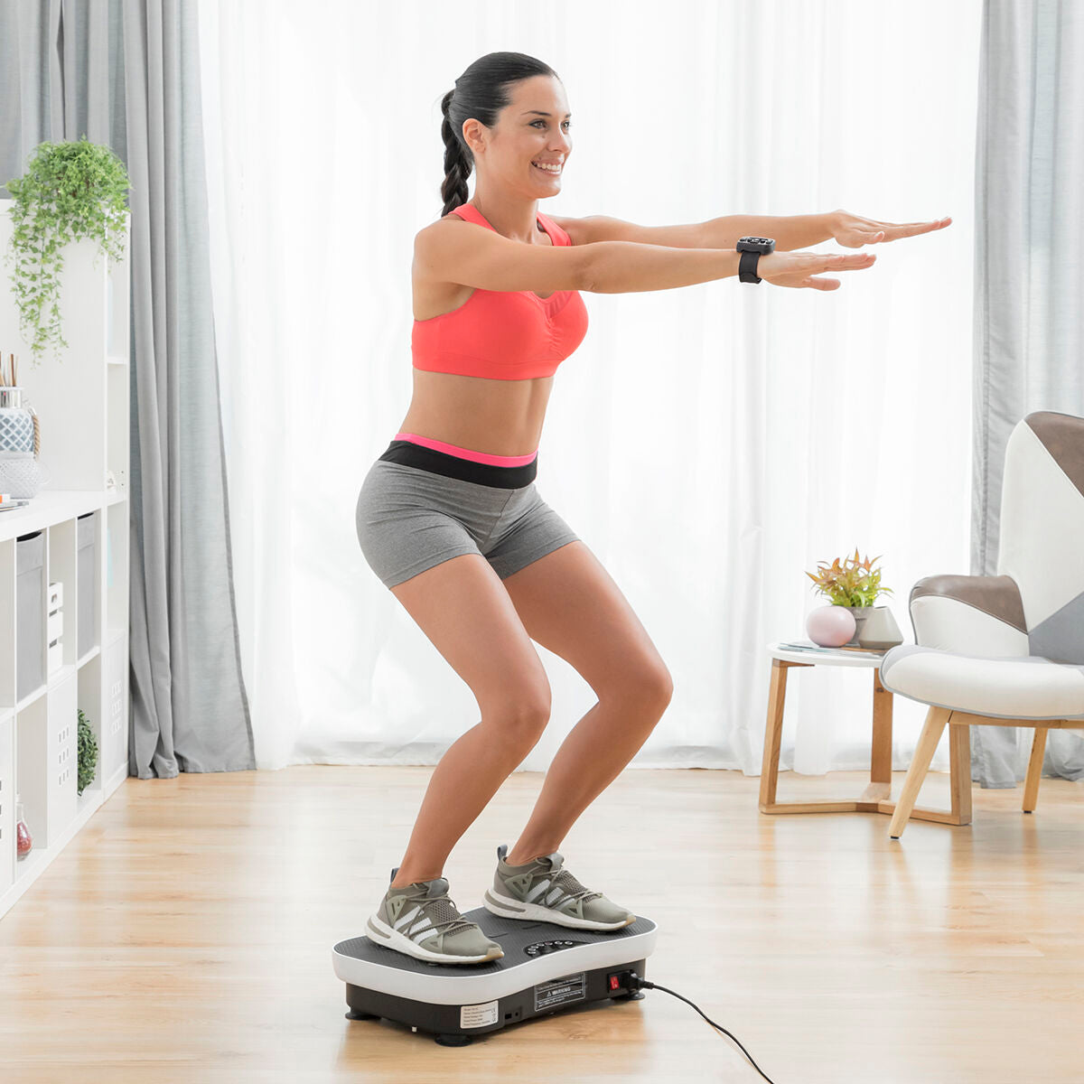 Vibration Training Plate with Accessories and Exercise Guide Vybeform InnovaGoods