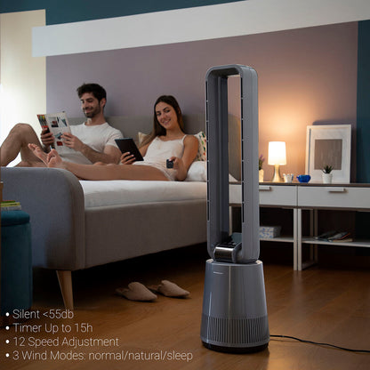 Blade-free Fan with Purifying Filter and Remote Control Bloho InnovaGoods