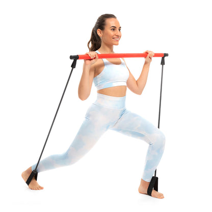Fitness Bar with Resistance Bands and Exercise Guide Resibar InnovaGoods