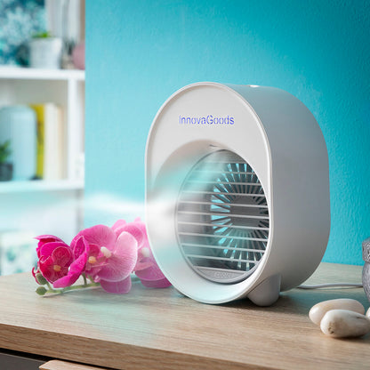 Mini Ultrasound Air Cooler-Humidifier with LED Koolizer InnovaGoods