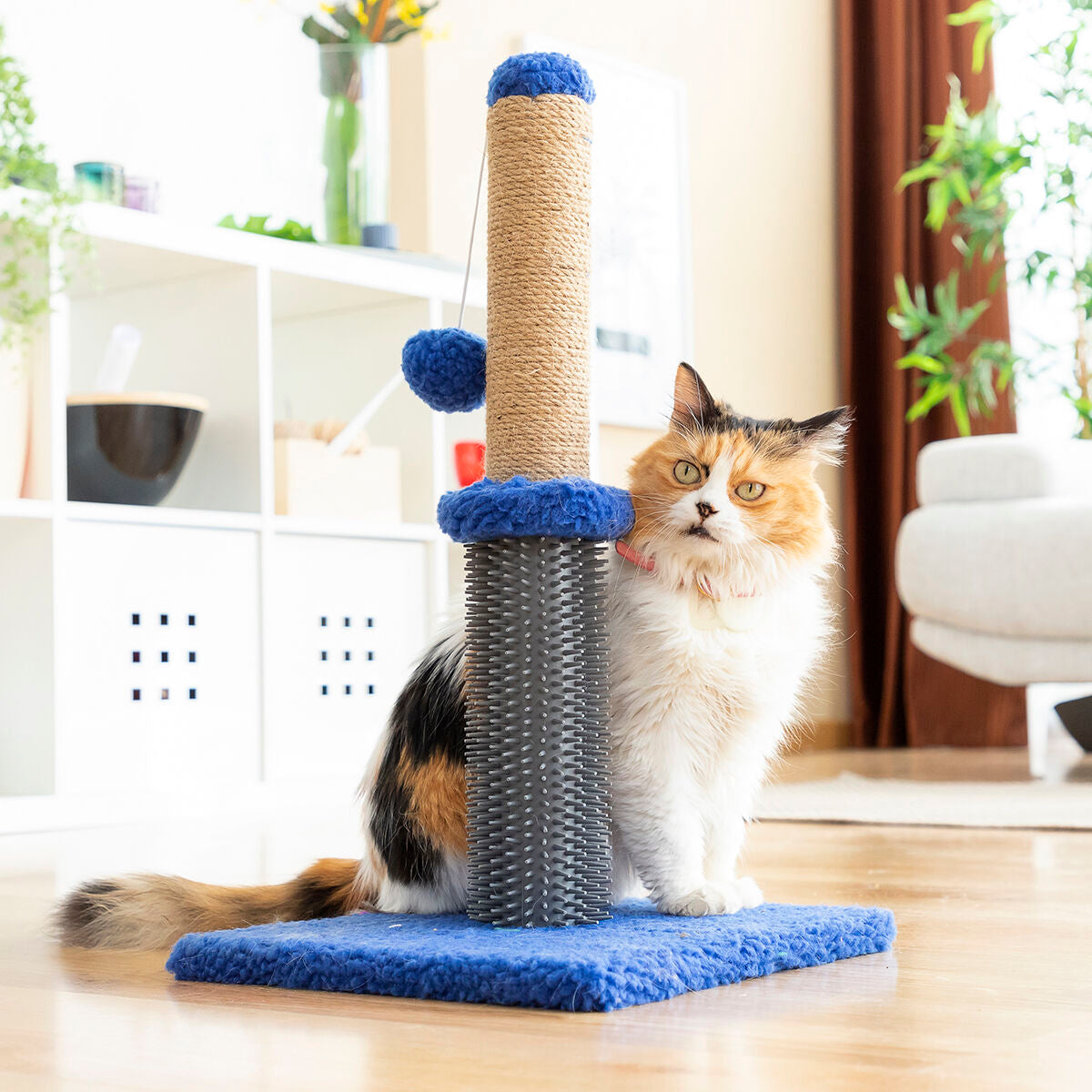 Cat Scratching and Massage Post with Ball Miausage InnovaGoods