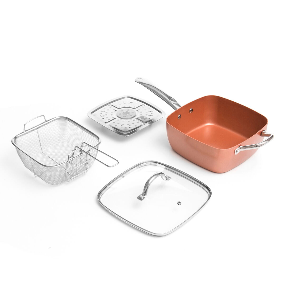 All-Purpose Copper Pan Set 5 in 1 Coppans InnovaGoods (Refurbished A)